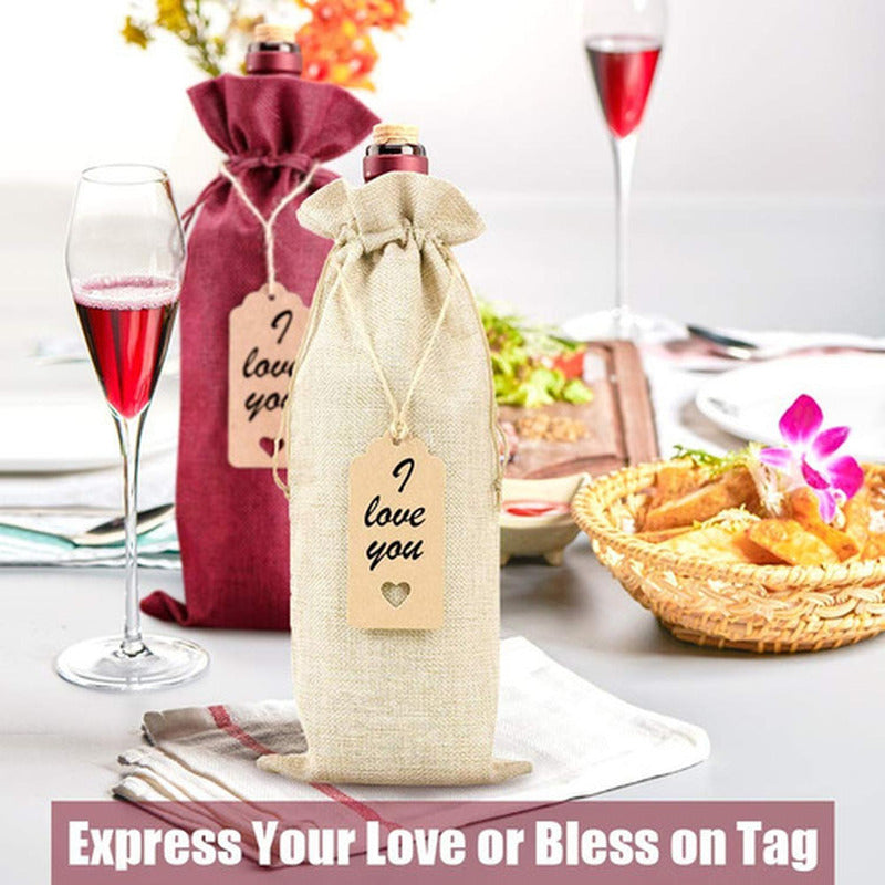 Bolsas De Regalos Navidad Para Botellas Vino 12u - Norplat