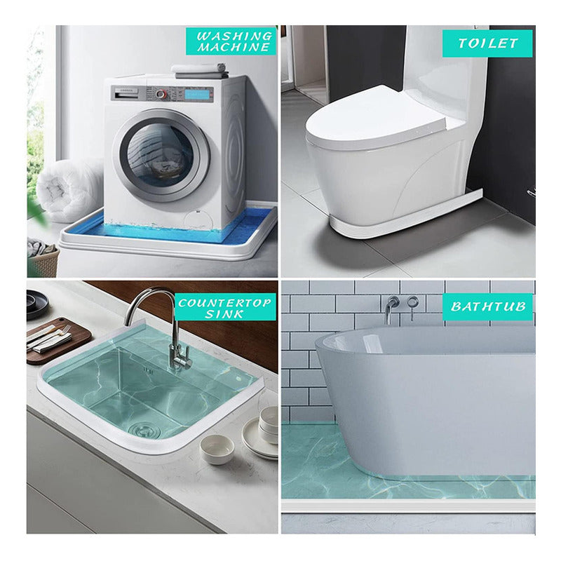 Barrera De Agua Tpe 2m Plegable Umbral De Baño - Norplat