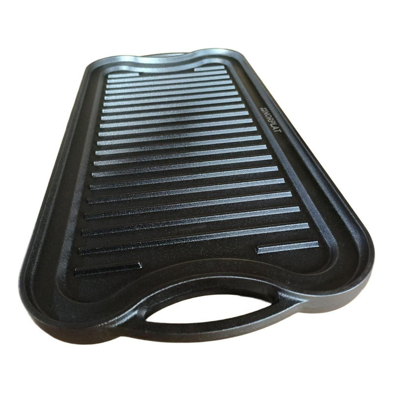Plancha Hierro Fundido Churrasquera 2 En 1 50x25cm - Norplat