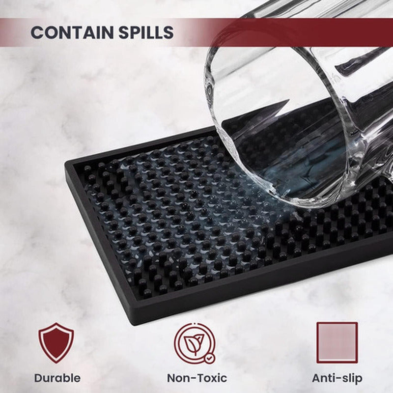 Bar Mat 60 X 8cm Escurridor Vaso Copas Barmat Goma - Norplat
