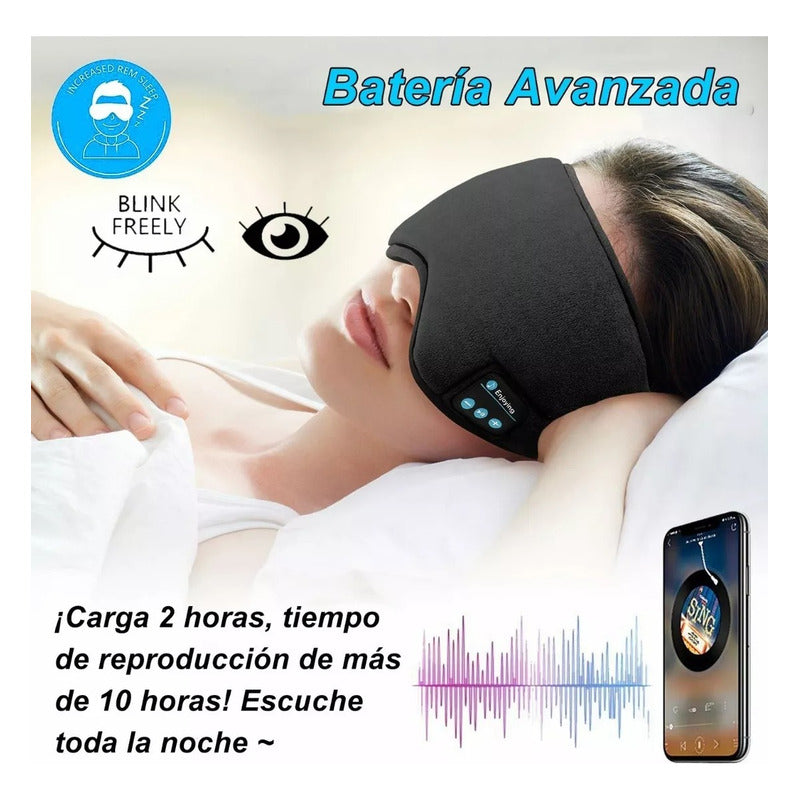 Antifaz Audífonos Bluetooth Inalámbricos Para Dormir Estéreo