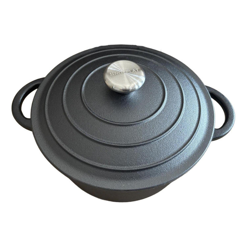 Olla De Hierro Fundido 24 Cm 3.5 Lts - Va Al Horno - Norplat