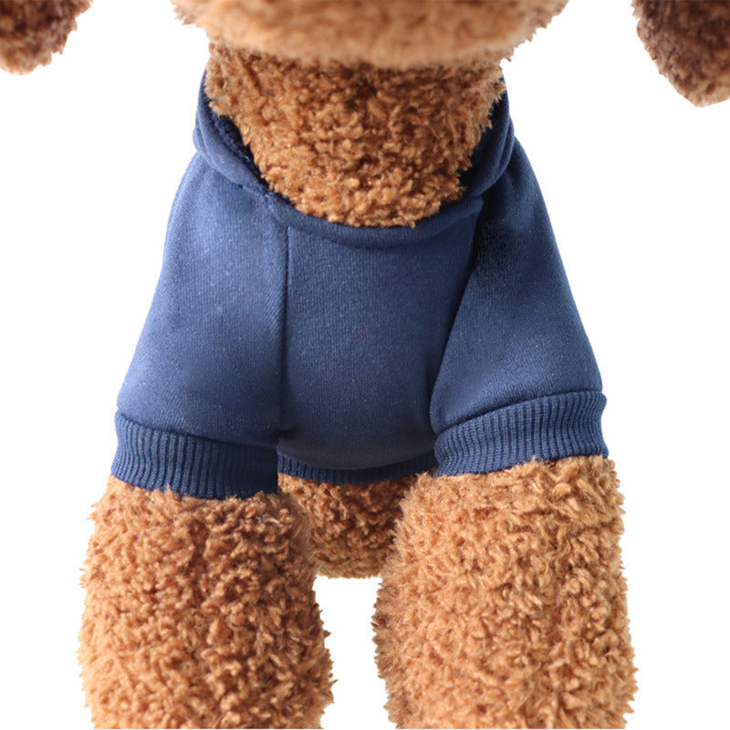 Polerón Con Gorro Ropa Chaleco Perro Abrigo Invierno Norplat Azul 2xl