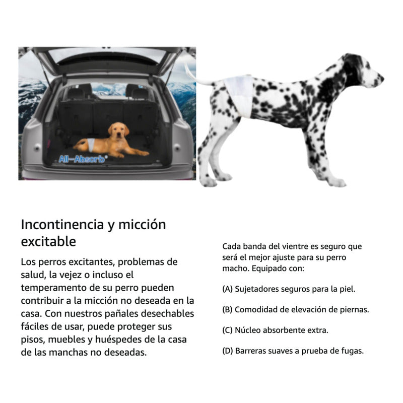 Pack 12 Unid Pañal Sanitario Desechables Mascotas Perra Gata