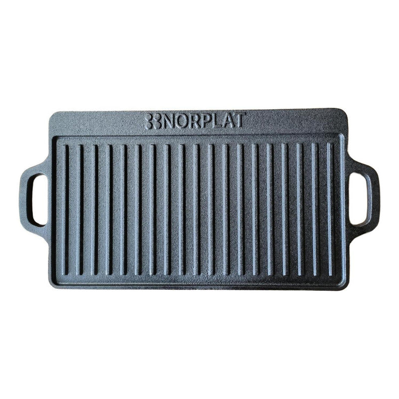 Plancha Churrasquera Norplat Hierro Fundido 2en1 45x22x1.5cm