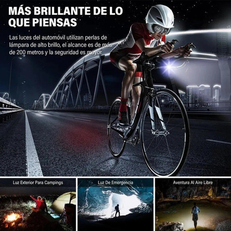 Luces Delanteras Y Traseras Para Lluvia Bicicleta - Norplat