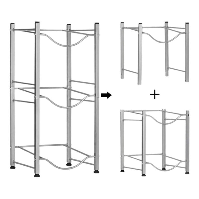 Rack Estante Organizador De 3 Botellones Bidones Agua 20 L Blanco