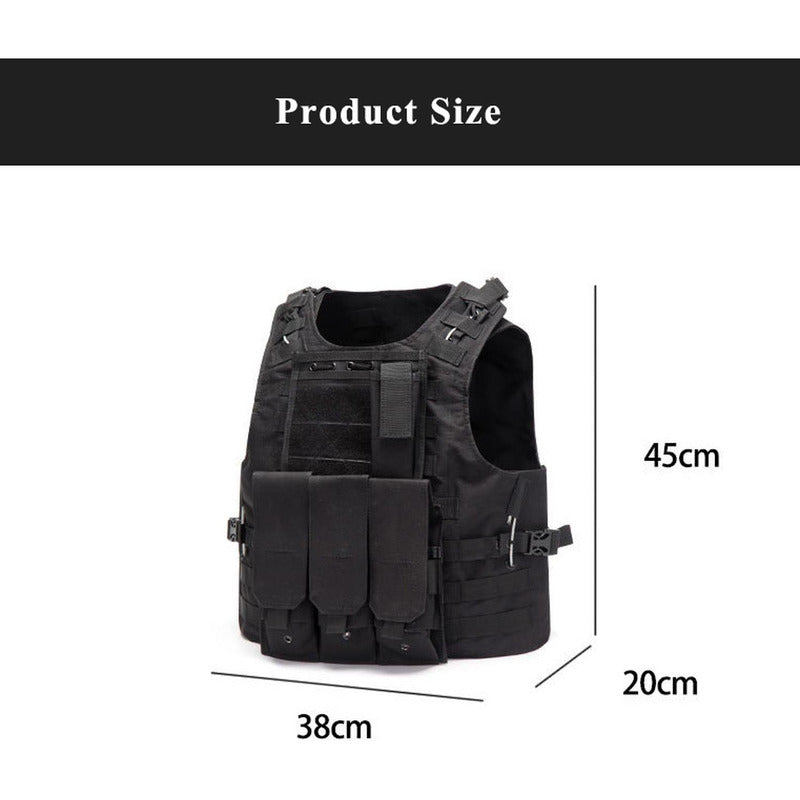 Chalecos Tacticos Norplat Chaleco Tactico Ajustable Molle Negro L