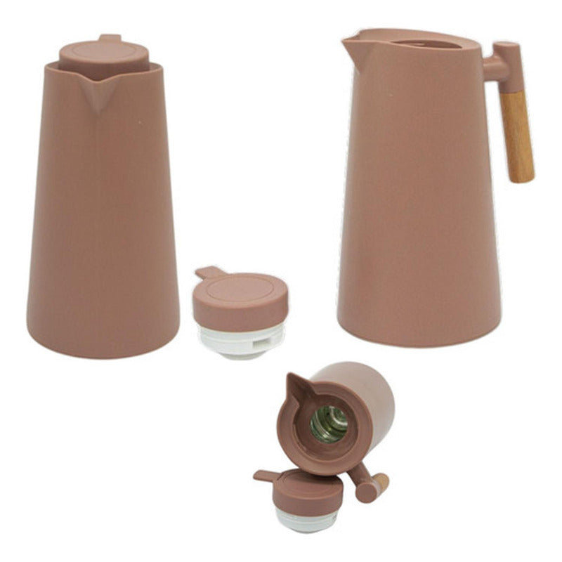 Jarra Termica Norplat 1 Litro Vidrio Aislante Calor Frio