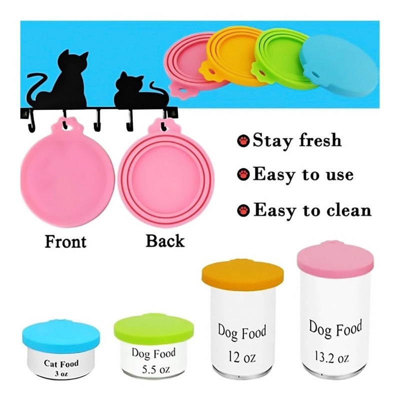 Tapa Para Frascos De Alimento De Mascotas Celeste