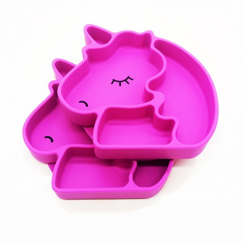 Plato Guagua Unicornio De Silicona Antideslizante Irrompible