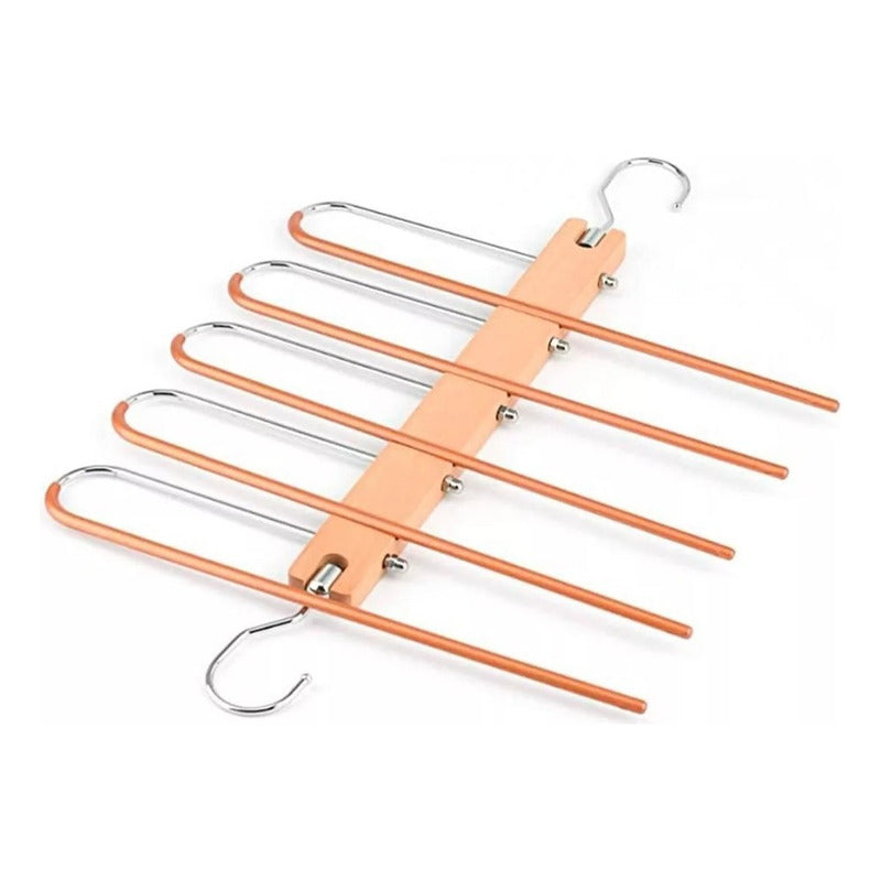 Colgador Pantalones Ganchos 5 En 1 Antideslizante - Norplat