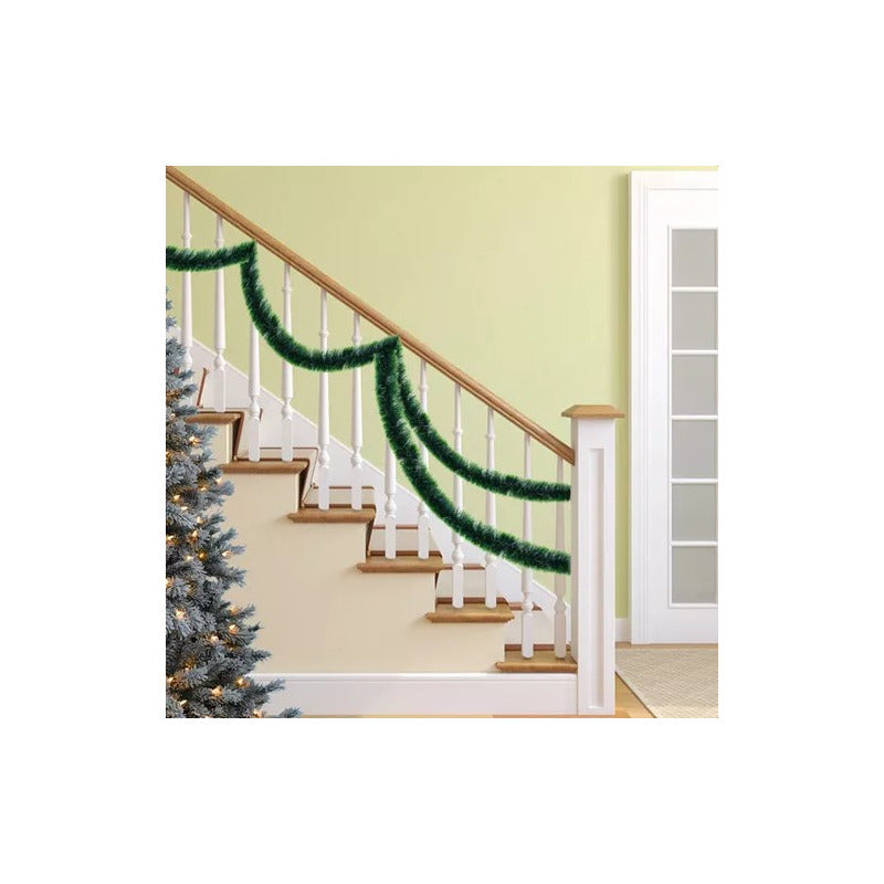 Pack X10 Guirnaldas Espumillón Navideñas 5m Adornos Navidad