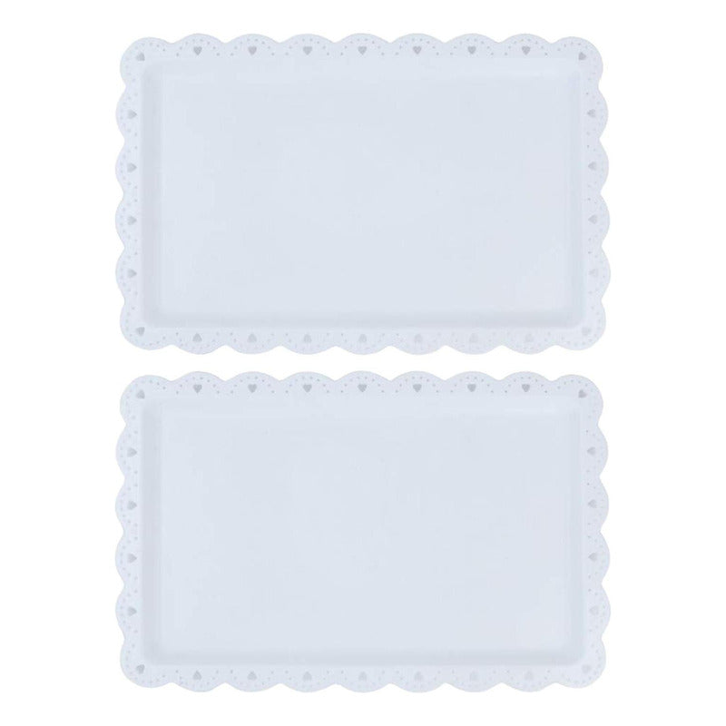 Set 2 Bandejas Rectangular Norplat Ideal Para Brazo De Reina