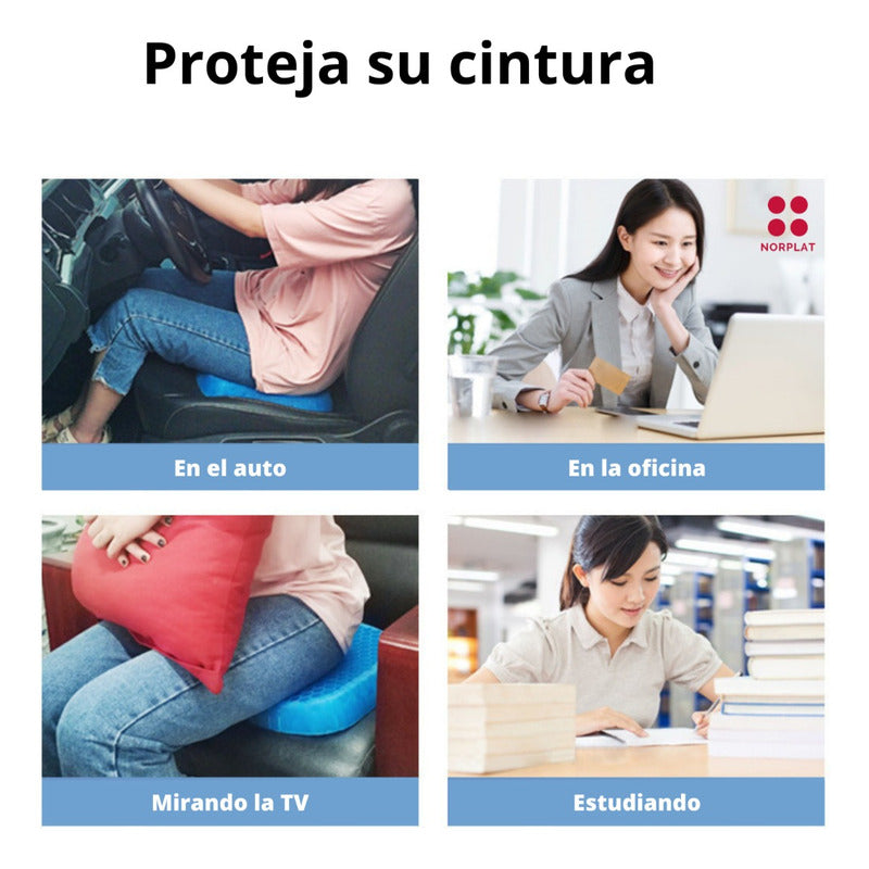 Cojin Silla Goma Gel Casa Auto Oficina Ergonómico - Ome
