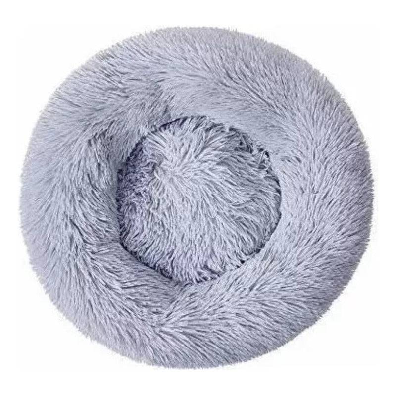 Cama Mascota Perro Grande Antiestres 110cm Talla Xxl Norplat Gris Liso