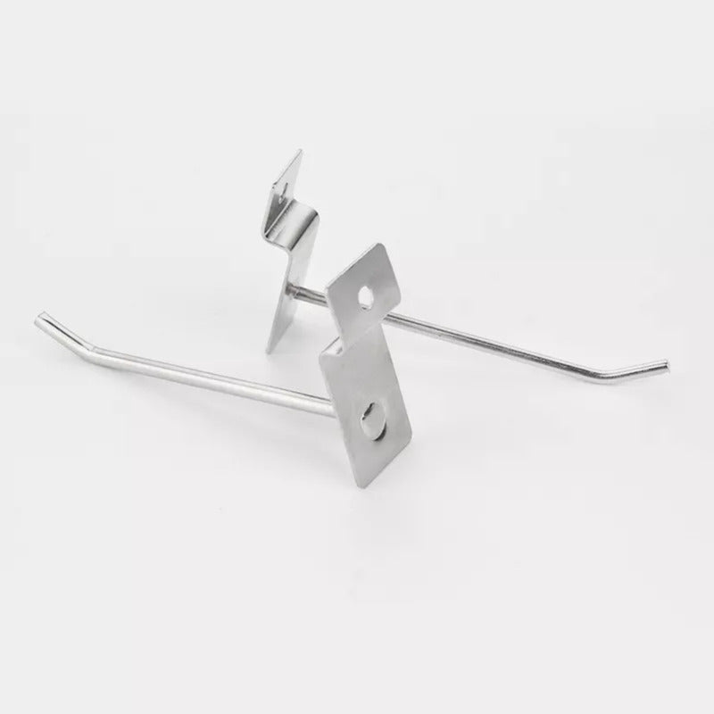 Pack 50 Ganchos Exhibidor 25cm 4mm Panel Ranurado - Norplat