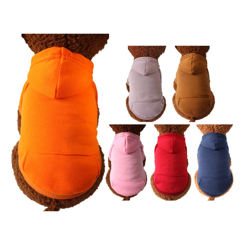 Polerón Con Gorro Ropa Chaleco Perro Abrigo Invierno Norplat Naranjo S
