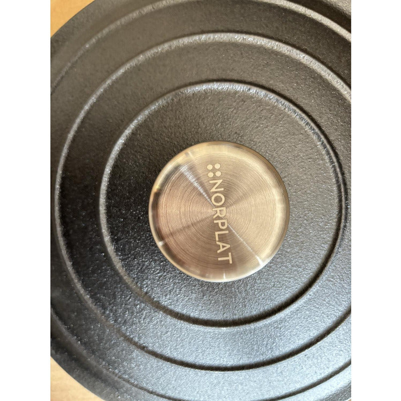 Olla De Hierro Fundido 24 Cm 3.5 Lts - Va Al Horno - Norplat