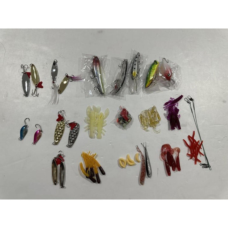 Kit 104 Piezas Señuelo Cebo Moscas Anzuelos Pesca - Norplat