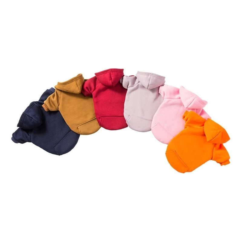 Polerón Con Gorro Ropa Chaleco Perro Abrigo Invierno Norplat Rosado L