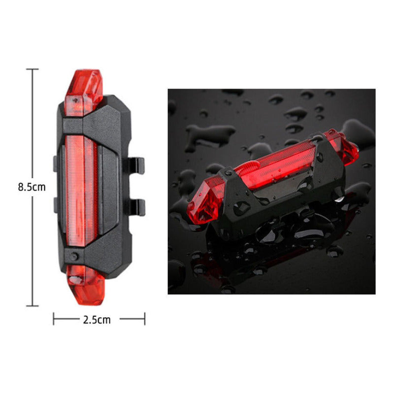 Pack 2 Luces Led Bicicleta Usb Trasera Y Delantera - Norplat
