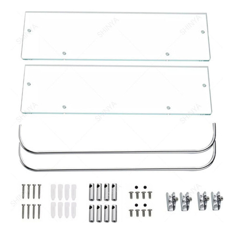 Organizador Ducha Repisa Baño Set 2 Vidrio Templado Norplat