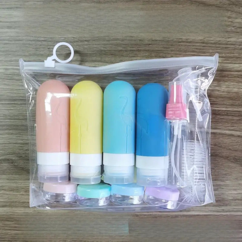 Set De Viaje Botellas Plásticas Dispensadoras 17 Pcs Norplat