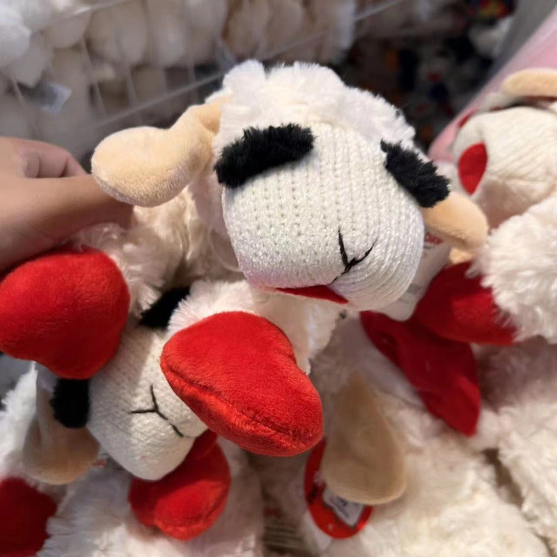 Peluche Oveja Con Texturas Y Sonido Para Mascotas Y Niños