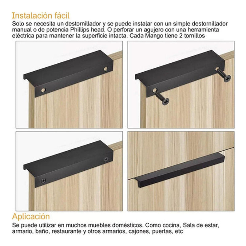 10 Tiradores Para Muebles Cocina Tornillos Manillas Norplat