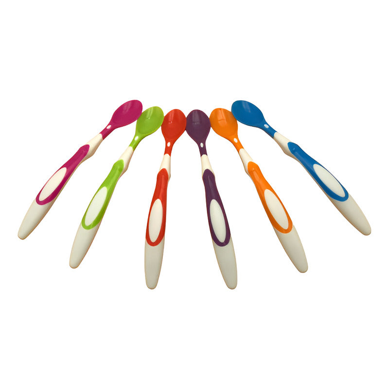 Pack 6 Cucharas Punta Blanda Para Bebes Bpa Free - Norplat