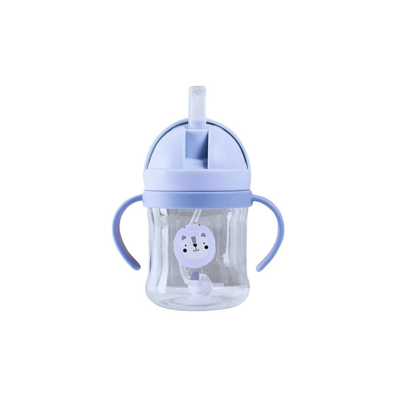 Vaso Antiderrame Norplat Para Bebe Con Bombilla 250ml 360° Rosa Jirafa