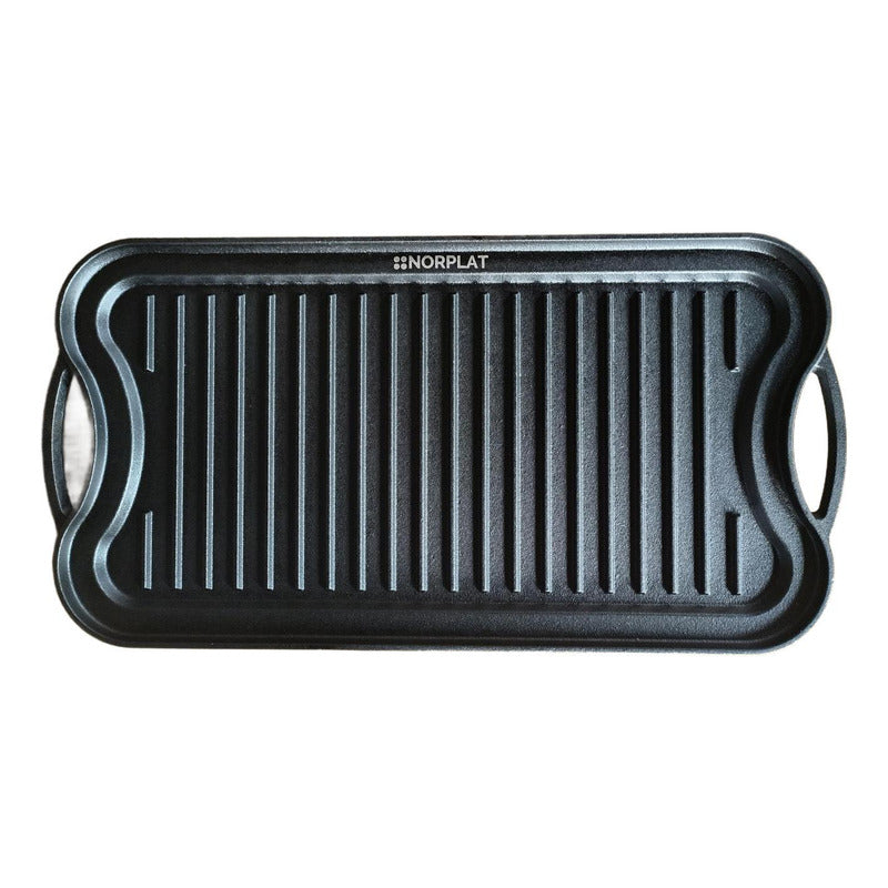 Plancha Hierro Fundido Churrasquera 2 En 1 50x25cm - Norplat