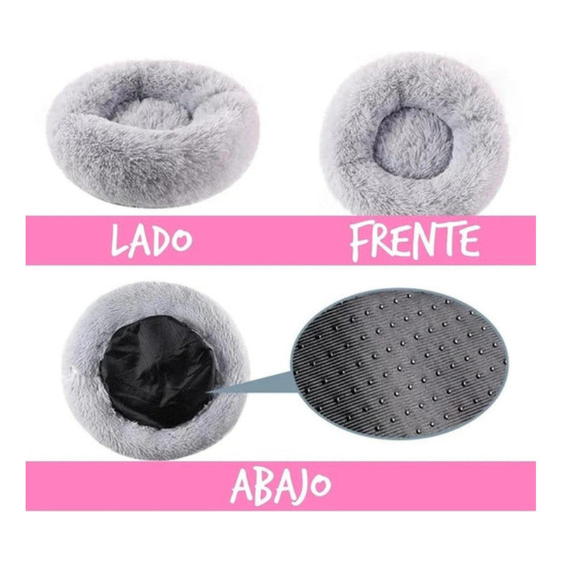 Cama Mascotas Antiestrés Peluda Perros Gatos 50 Cm - Norplat
