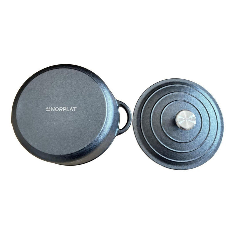 Olla De Hierro Fundido 24 Cm 3.5 Lts - Va Al Horno - Norplat