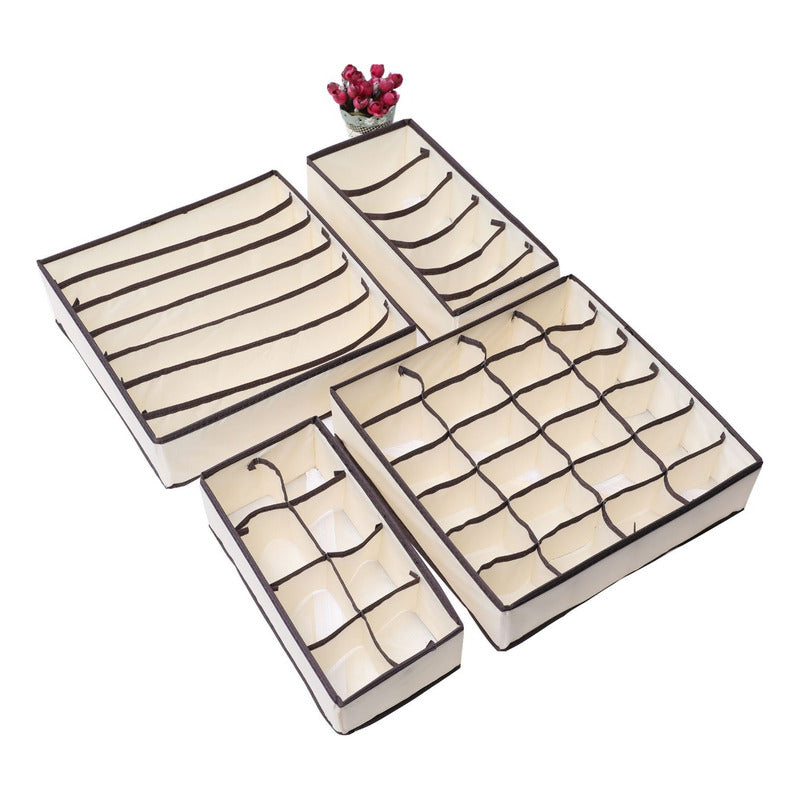 Set 4 Organizadores Ropa Interior Calcetines Sosten Closet