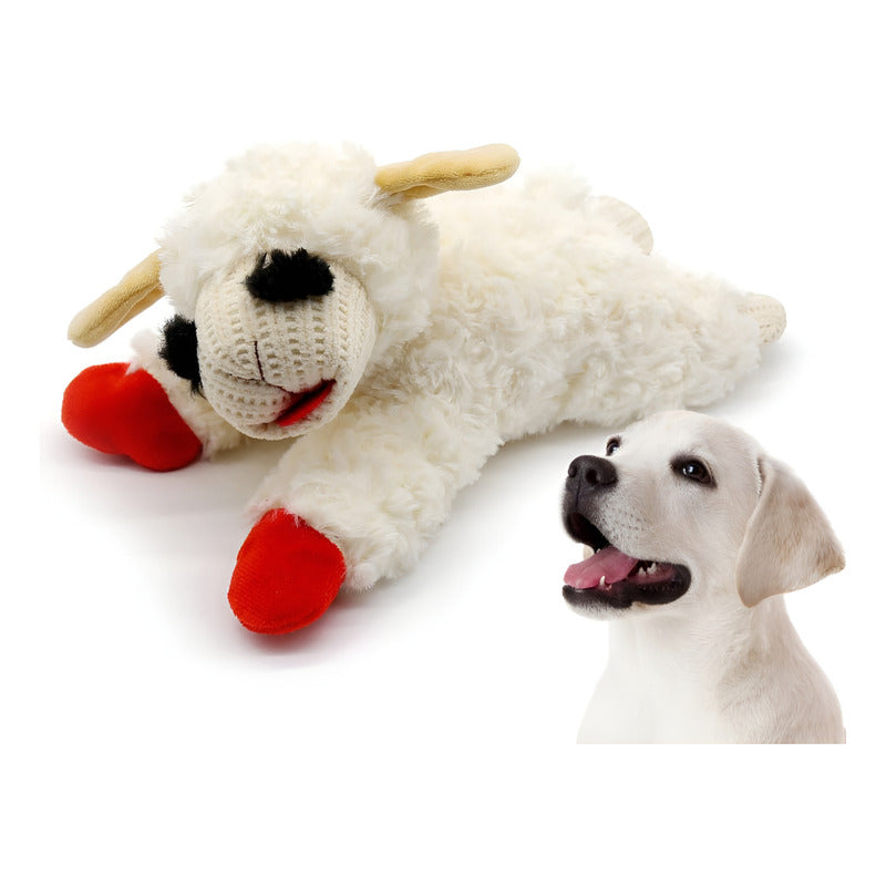 Peluche Oveja Con Texturas Y Sonido Para Mascotas Y Niños