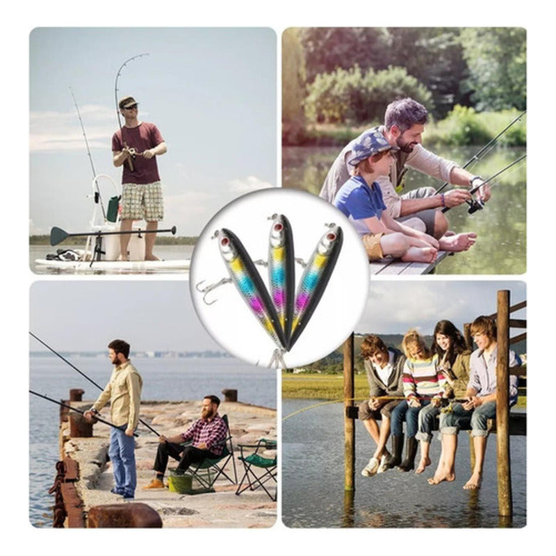 Kit 104 Piezas Señuelo Cebo Moscas Anzuelos Pesca - Norplat