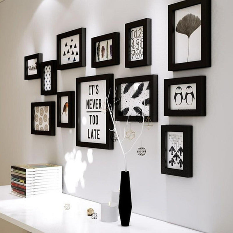 Set 12 Marcos Fotos Decorativo Pared Portaretrato - Norplat