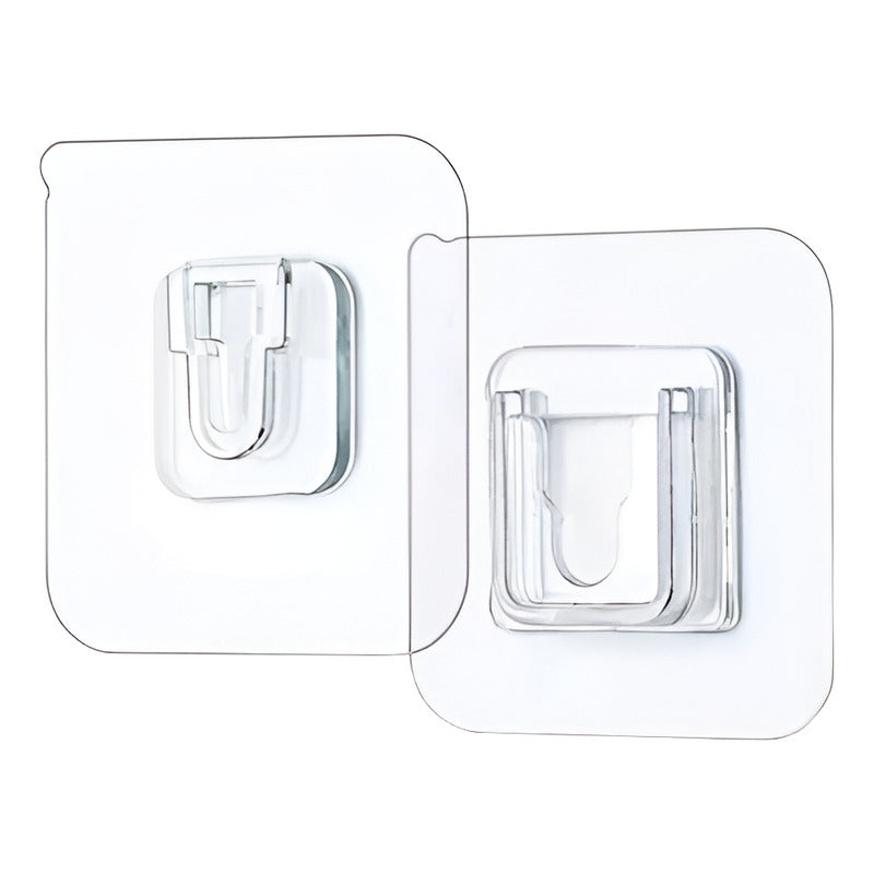 Pack 10 Adhesivos Doble Cara Colgador Gancho Pared - Ome