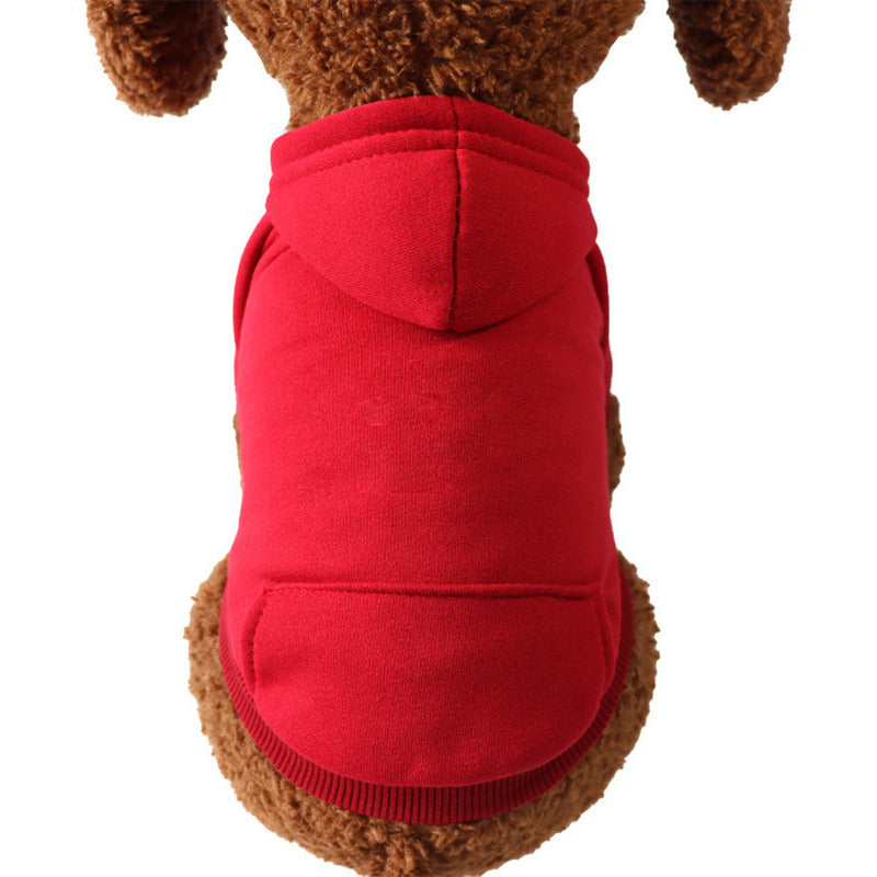 Polerón Con Gorro Ropa Chaleco Perro Abrigo Invierno Norplat Rojo Xs
