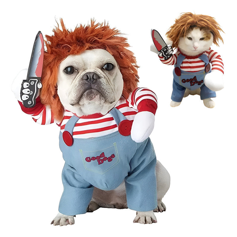 Disfraz Perro Norplat Halloween Daga Pirata / Muñeco Malvado