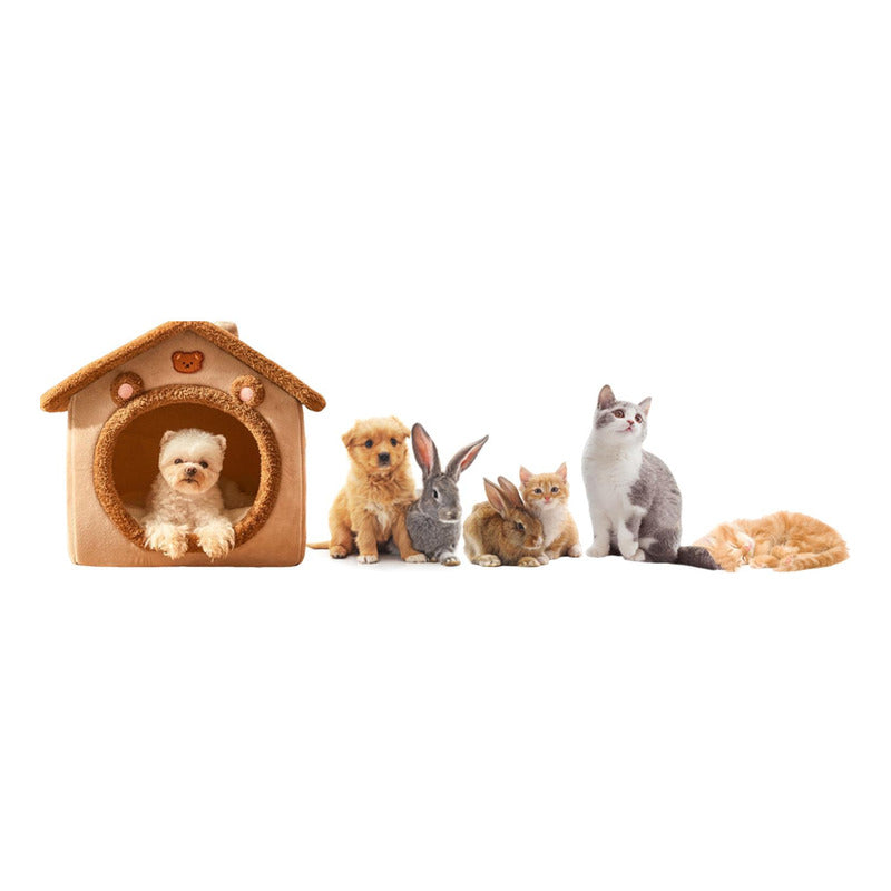 Cama Casa Iglu Felpa Suave Invierno Gatos Perros L - Norplat