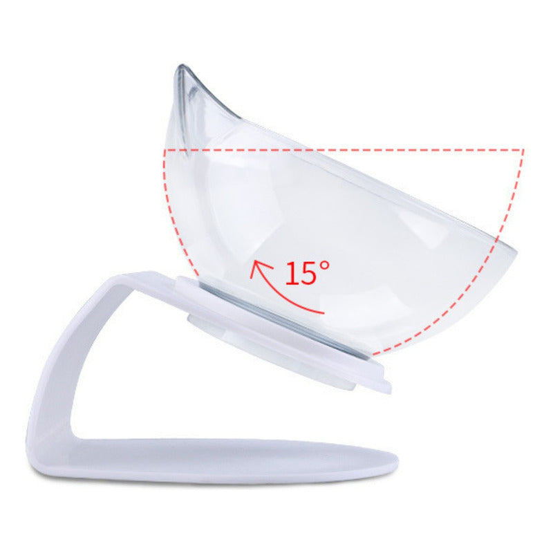 Plato Doble Para Mascotas Con Forma De Gato 15° - Wuf