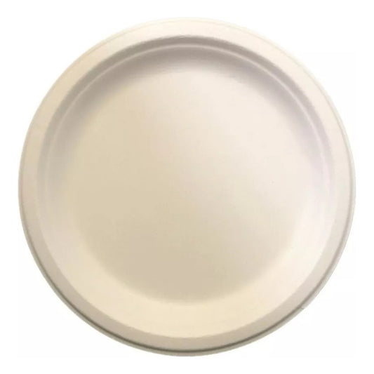 Platos De Pulpa Natural Compostable 22 Cms X 100 Uds - Cukin