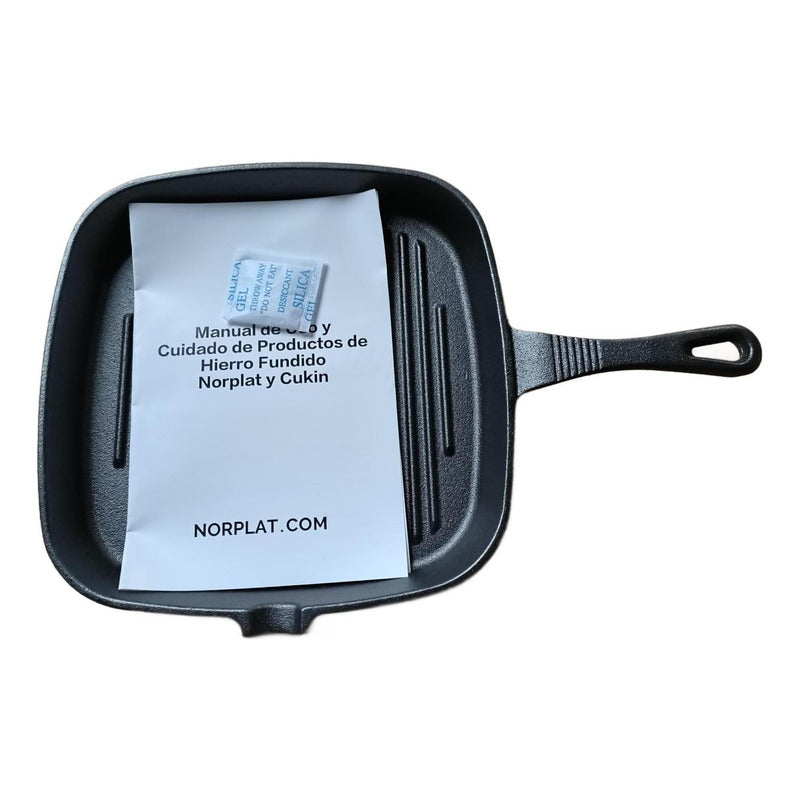 Sartén Bifera Churrasquera Grill Hierro Fundido 24cm Norplat