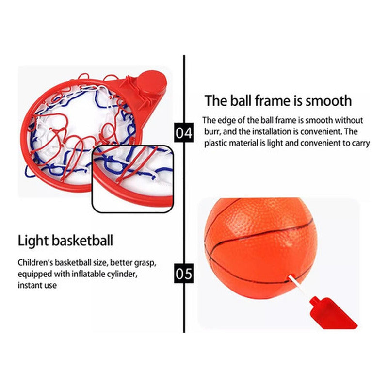 Set De Basketball Para Niños Aro Basquetbol Portátil Norplat