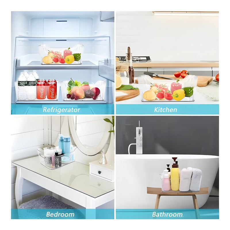 4 Organizador De Refrigerador Contenedor Organizador Despens