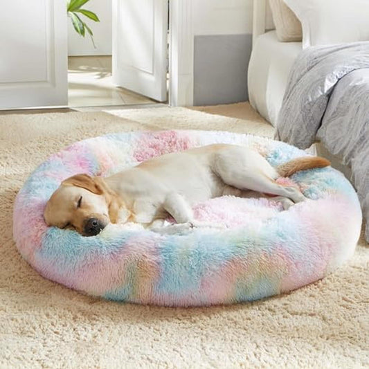 Cama Mascotas Antiestrés Peluda Perros Gatos 50 Cm - Norplat