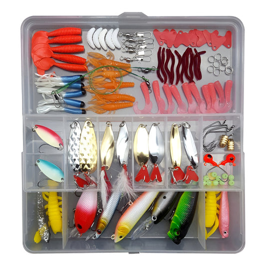 Kit 104 Piezas Señuelo Cebo Moscas Anzuelos Pesca - Norplat
